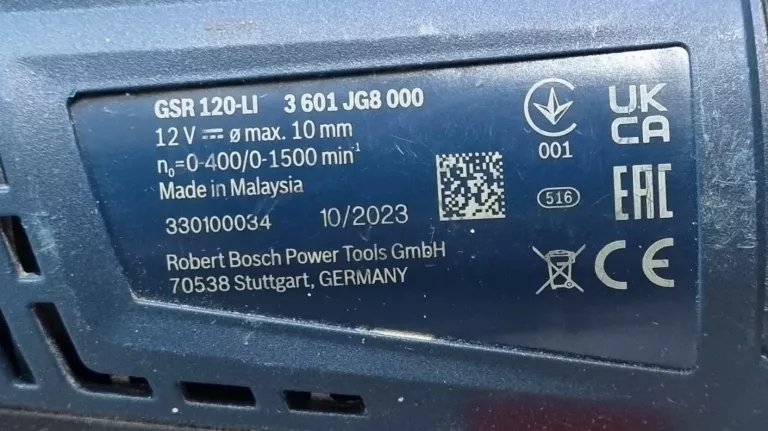WKRĘTARKA AKUMULATOROWA BOSCH GSR 120-LI 3 601 JG8 000 12V 10/2023 SPRAWNA