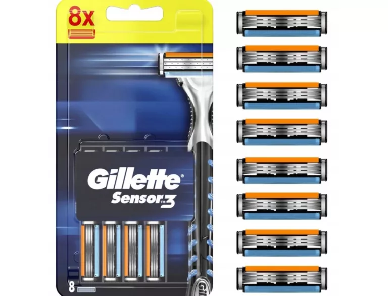 GILLETTE SENSOR3 OSTRZA WYMIENNE DO MASZYNKI DO GOLENIA, 8 SZTUKI