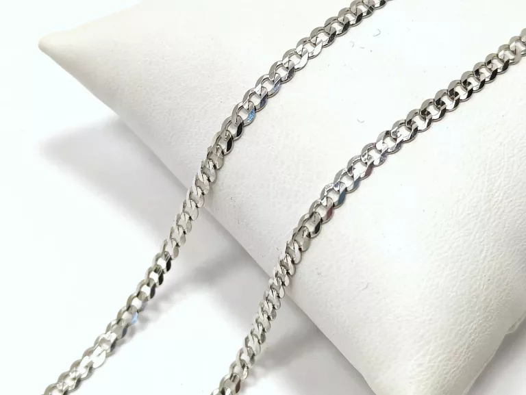 ZŁOTY ŁAŃCUSZEK PANCERKA BIAŁE ZŁOTO P.585 4,70G 55CM