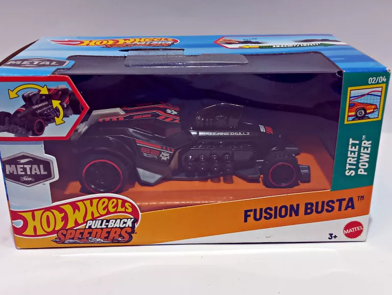 HOT WHEELS PULL-BACK SPEEDERS FUSION BUSTA