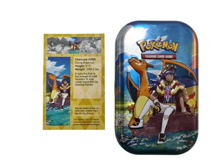 ZESTAW KART POKEMON CROWN ZENITH: LEON & CHARIZARD MINI TIN