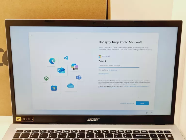 LAPTOP ACER A315-58-376J 15,6 " INTEL CORE I3 8 GB / 256 GB SREBRNY