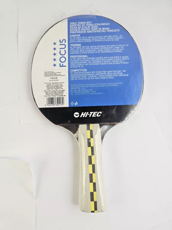RAKIETKA DO TENISA STOŁOWEGO HI-TEC FOCUS