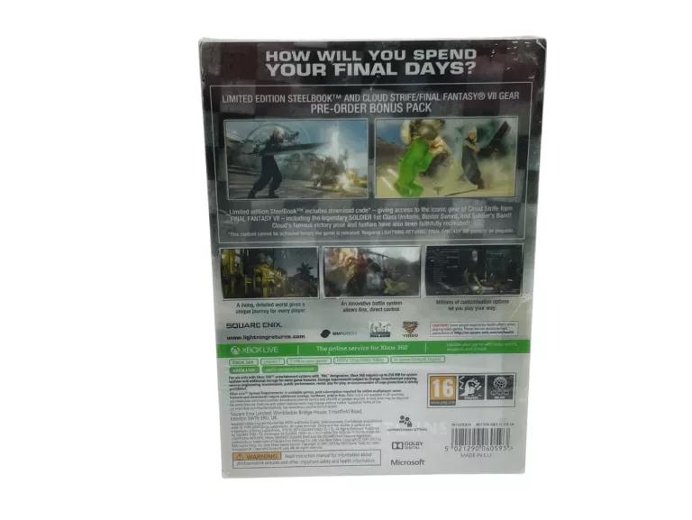 GRA LIGHTNING RETURNS: FINAL FANTASY XIII XBOX 360 STEELBOOK - FOLIA!