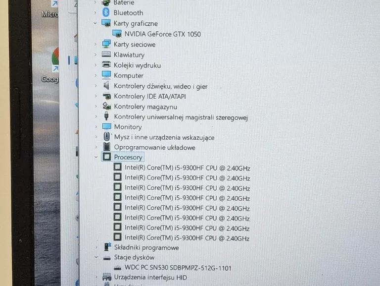 LAPTOP LENOVO IDEAPAD L340 I5-9/16GB/512GB/GTX1050/WIN11