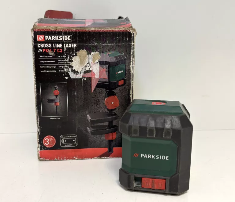 LASER KRZYŻOWY PARKSIDE PKLL 7 C3 W + PUDEŁKO
