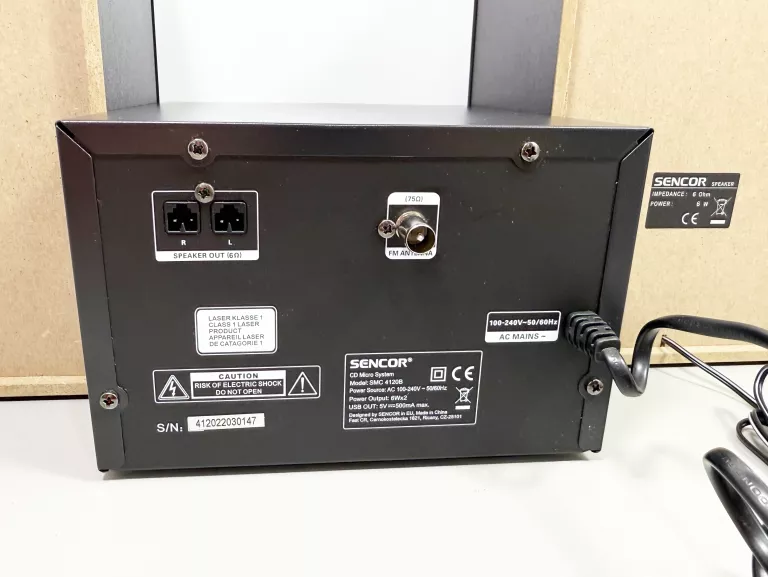 WIEŻA SENCOR SMC 4120B CD USB AUX FM BLUETOOTH OKAZJA