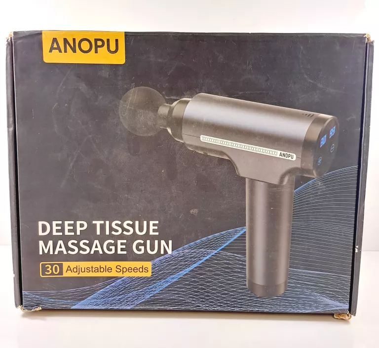 MASAŻER PISTOLET MASUJĄCY ANOPU 30 PRĘDKOŚCI LCD