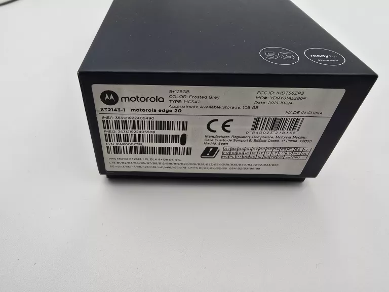 SMARTFON MOTOROLA EDGE 20 5G 8/128GB 6.7" 144HZ