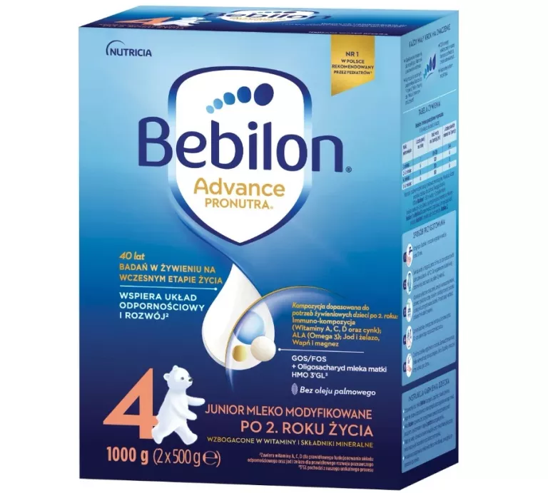 MLEKO MODYFIKOWANE BEBILON 4 ADVANCE PRONUTRA NASTĘPNE 1000 G