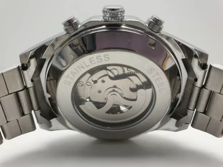 ZEGAREK MECHANICZNY MĘSKI AUTOMATYCZNY STALOWY WINNER