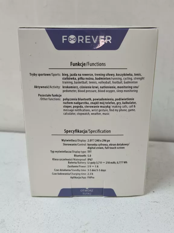 SMARTWATCH FOREVER SW-117 NIEBIESKI KOMPLET