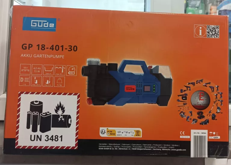 GÜDE GP 18-401-30 AKUMULATOROWA POMPA OGRODOWA