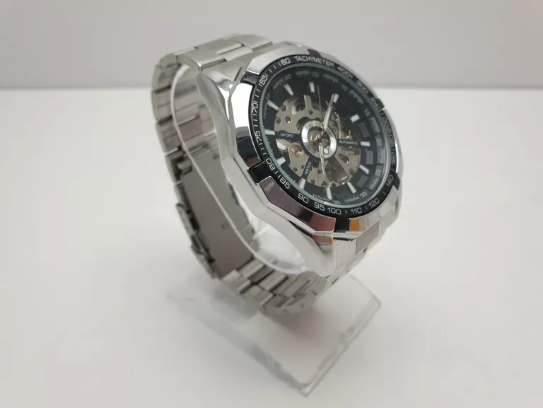 ZEGAREK MECHANICZNY MĘSKI AUTOMATYCZNY STALOWY WINNER