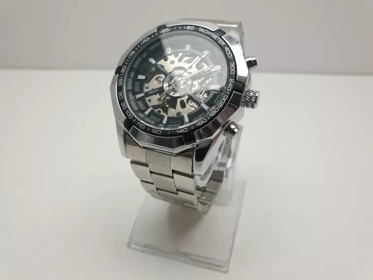 ZEGAREK MECHANICZNY MĘSKI AUTOMATYCZNY STALOWY WINNER