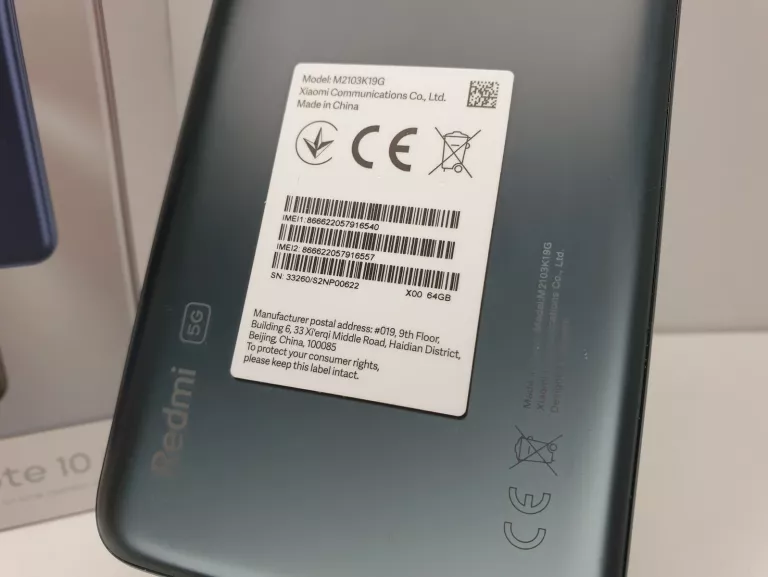 TELEFON REDMI NOTE 10 5G 4/64GB KOMPLET