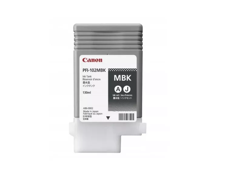 TUSZ CANON PFI-102 0894B001 130ML ORYGINAŁ MATTE BLACK IPF500 IPF510 PFI10