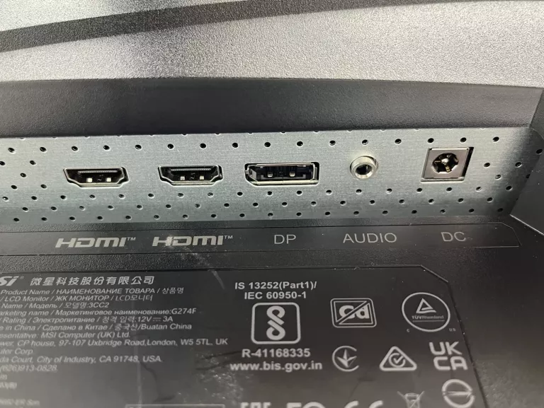 MONITOR GAMINGOWY MSI G274F 27" 1920X1080PX IPS FHD 1MS 180 HZ