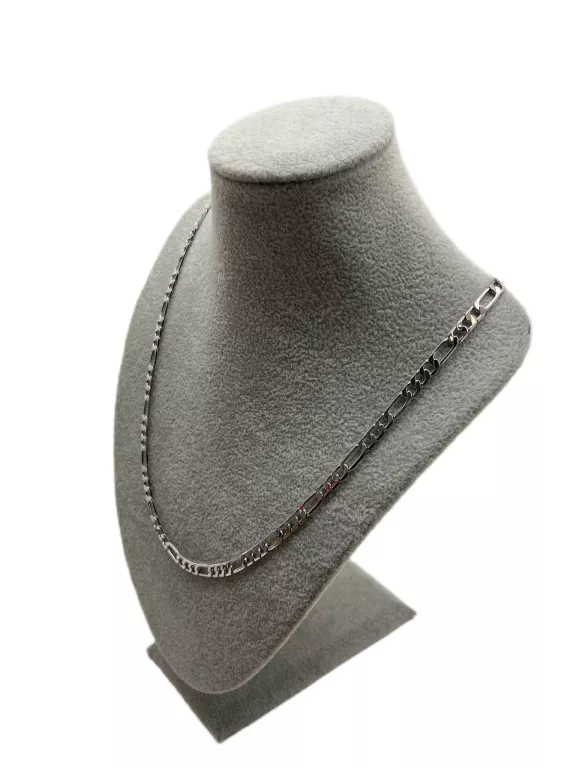 PIĘKNY SREBRNY ŁAŃCUCH FIGARO 13,53G P,925