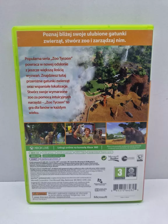 ZOO TYCOON MICROSOFT XBOX 360