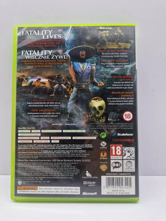 MORTAL KOMBAT MICROSOFT XBOX 360