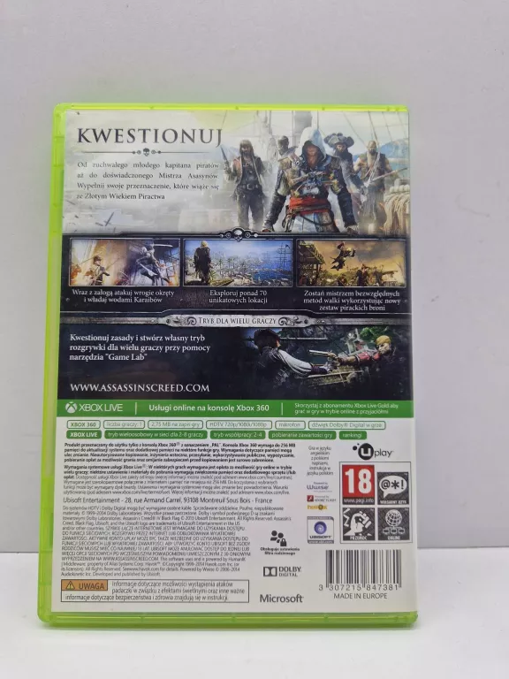 GRA XBOX360 ASSASING CREED IV BLACK FLAG