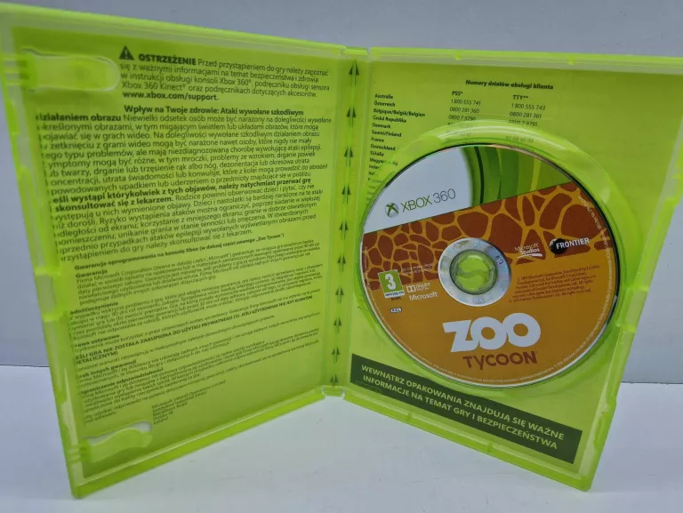 ZOO TYCOON MICROSOFT XBOX 360