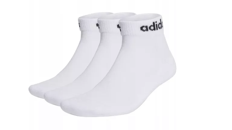 ADIDAS SKARPETY LINEAR ANKLE SOCKS CUSHIONED BIAŁE R.37-39 HT3457 3PAK