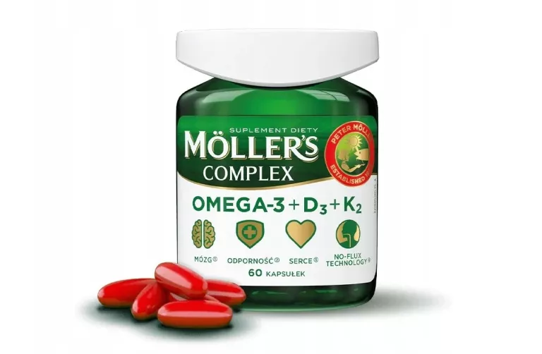 MOLLERS COMPLEX OMEGA-3 D3 K2 60 KAPSUŁEK DATA 10/2025