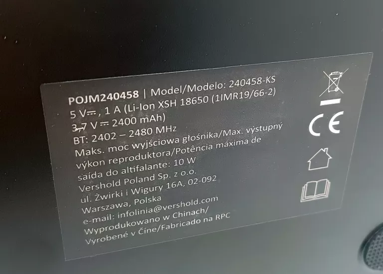 GŁOŚNIK BEZPRZEWODOWY HYKKER 240458-KS Z KARAOKE