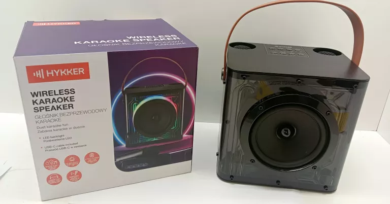 GŁOŚNIK BEZPRZEWODOWY HYKKER 240458-KS Z KARAOKE