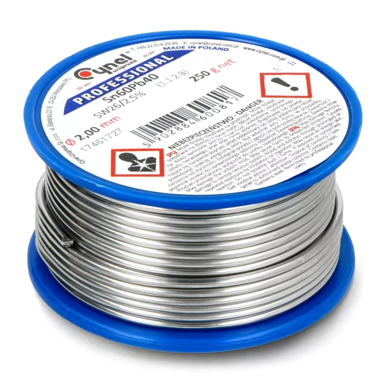 CYNA DO LUTOWANIA Z TOPNIKIEM SW26, CYNEL, 2 MM, 250 G, CYNA 2/250