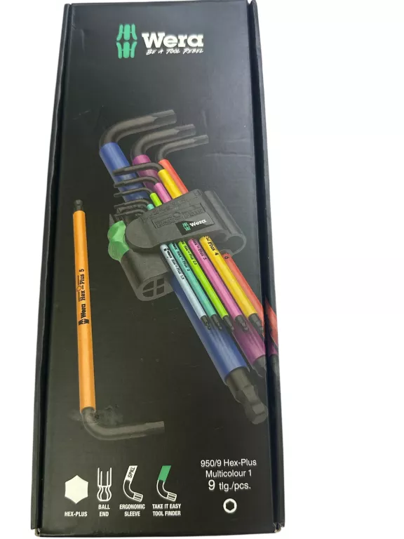 WERA KLUCZE HEX-PLUS MULTICOLOUR 950/9 IMBUS 9 SZT.