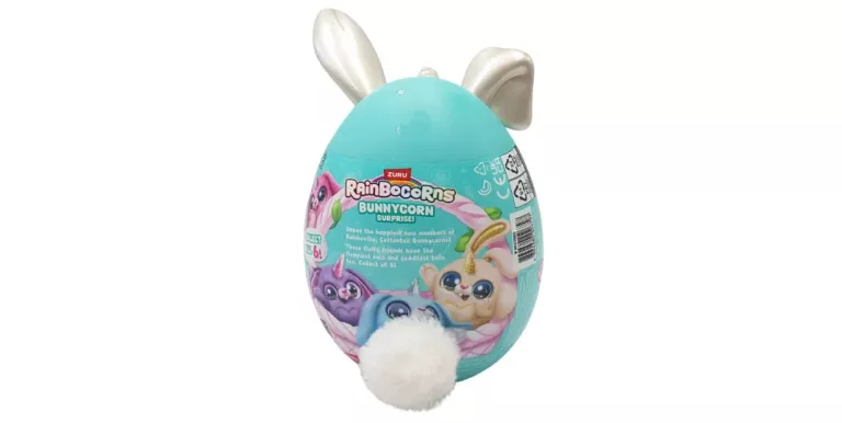 ZABAWKA PLUSZOWA NIESPODZIANKA W JAJKU RAINBOCORNS BUNNY ZAJĄCZKI BIAŁY