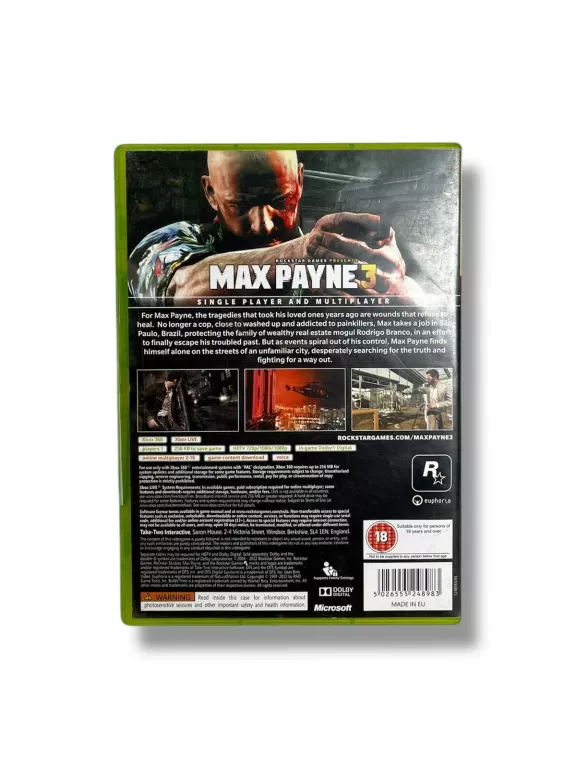 GRA MAX PAYNE 3 XBOX 360