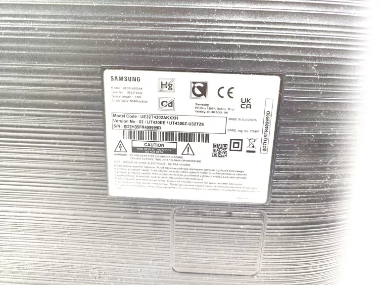 TELEWIZOR SAMSUNG UE32T4302 BEZ PIL