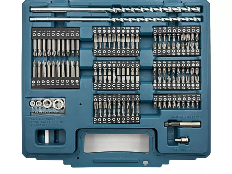 ZESTAW WIERTEŁ I NARZEDZI W WALIZCE 256 EL. MAKITA E-11689 - SUPER STAN!