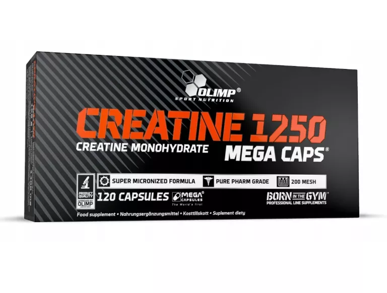 OLIMP CREATINE MEGA CAPS 1250 120CAPS KREATYNA MONOHYDRATE KAPSUŁKI SIŁA