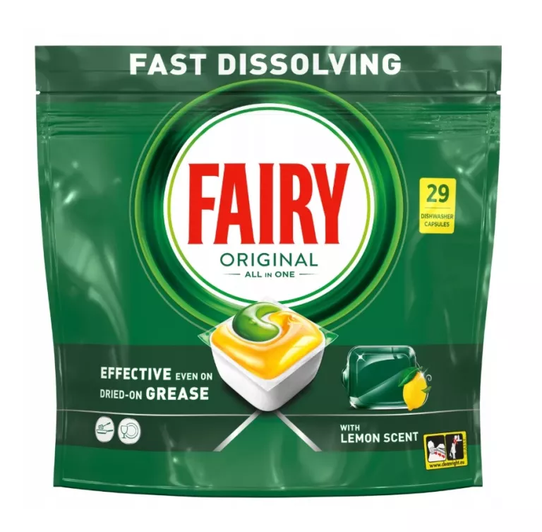 KAPSUŁKI TABLETKI DO ZMYWARKI FAIRY ALL IN ONE LEMON 29 SZT