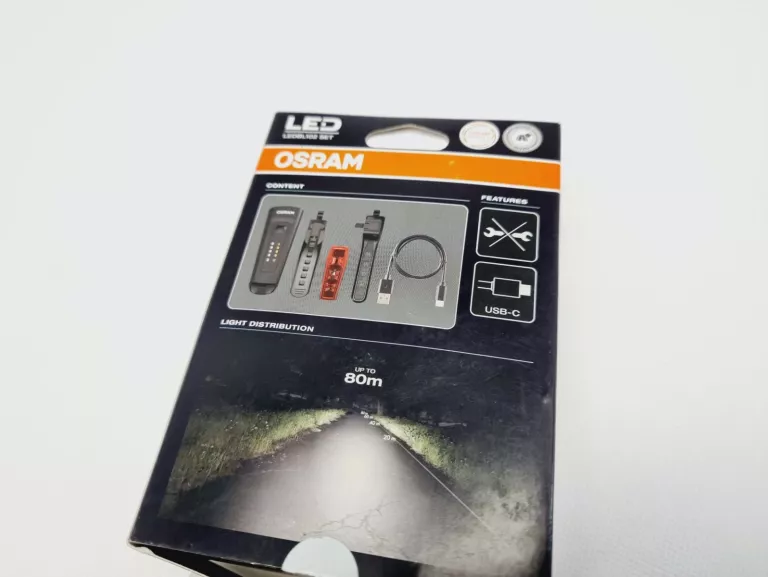 ZESTAW LAMPEK ROWEROWYCH LED OSRAM LEDSBIKE RACE 80