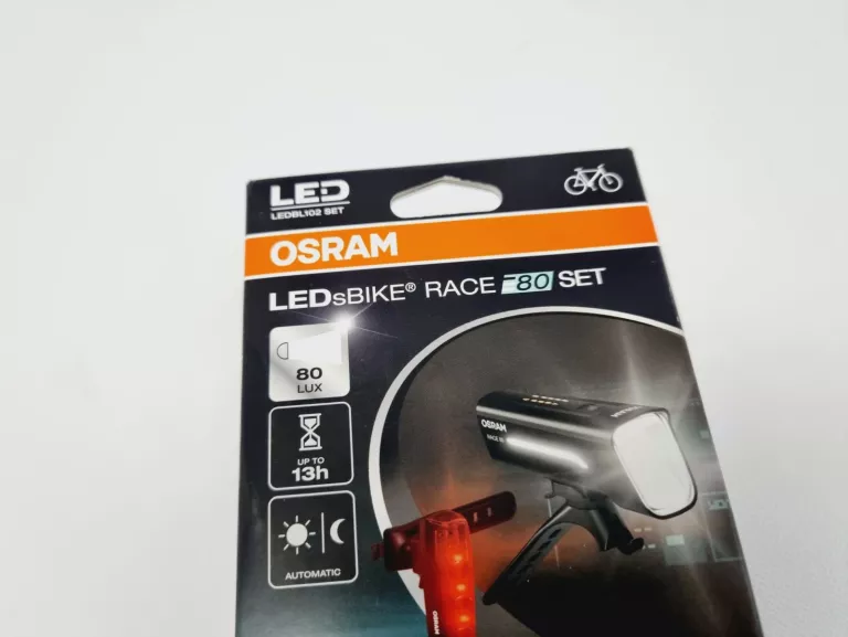 ZESTAW LAMPEK ROWEROWYCH LED OSRAM LEDSBIKE RACE 80