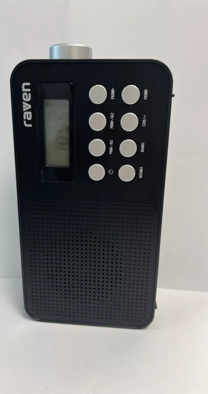 RADIOODBIORNIK PRZENOŚNY RAVEN ERADP002 RADIO FM ALARM ZEGAR CZARNY