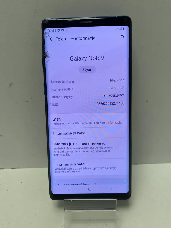 TELEFON SAMSUNG GALAXY NOTE 9 OPIS