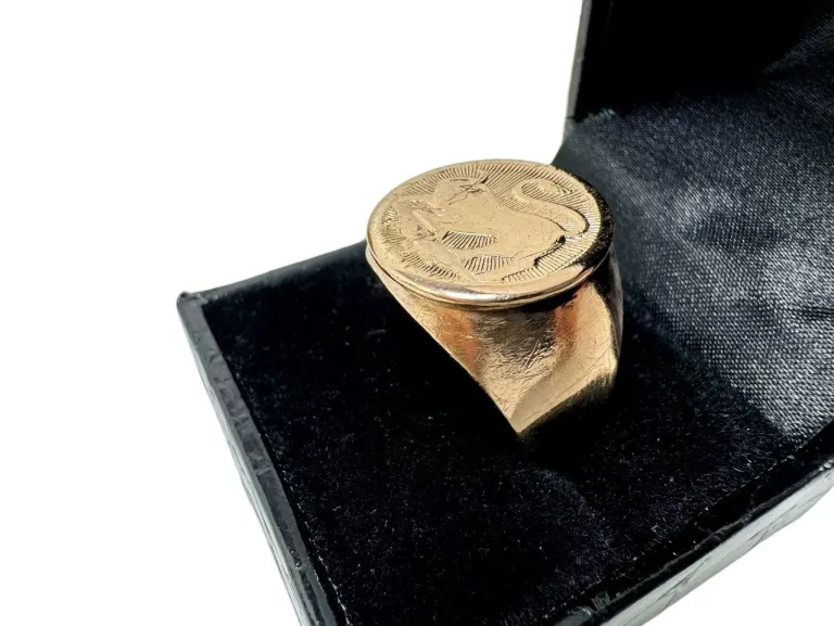 ZŁOTY SYGNET BYK PR: 585 W: 7,74 R: 20 ŚR: 19,1MM