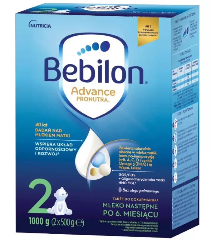 MLEKO MODYFIKOWANE BEBILON 2 ADVANCE PRONUTRA 1000 G/USZKODZONY KARTONIK