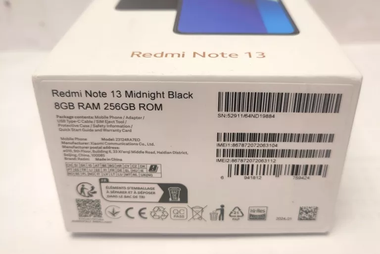 TELEFON XIAOMI REDMI NOTE 13 8/256GB CZYTAJ OPIS!!!