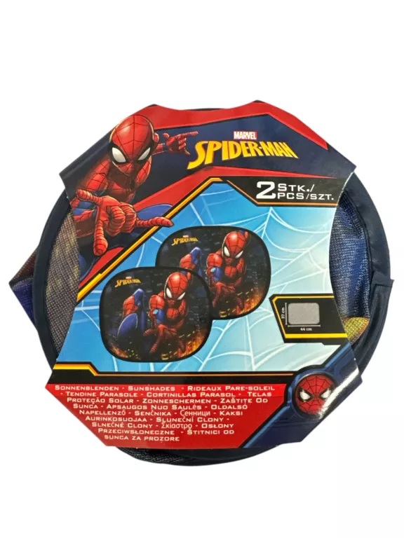 OSŁONA PRZECIWSŁONECZNA DO AUTA MARVEL SPIDER-MAN 2 SZTUKI