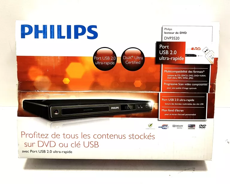 ODTWARZACZ DVD PHILIPS DVP3520 KOMPLET