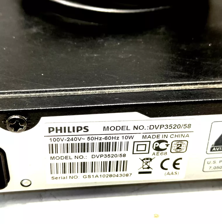 ODTWARZACZ DVD PHILIPS DVP3520 KOMPLET