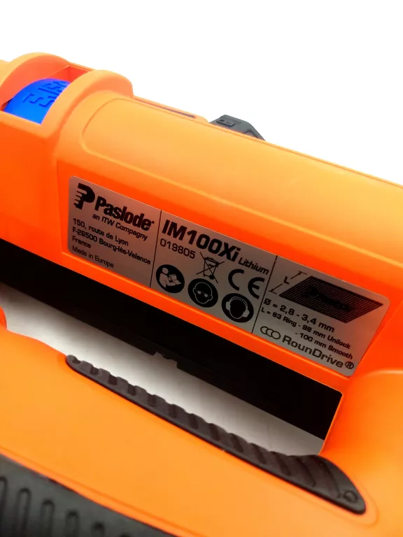 PROFESJONALNA GWOŹDZIARKA GAZOWA PASLODE IM100XI 63-100MM
